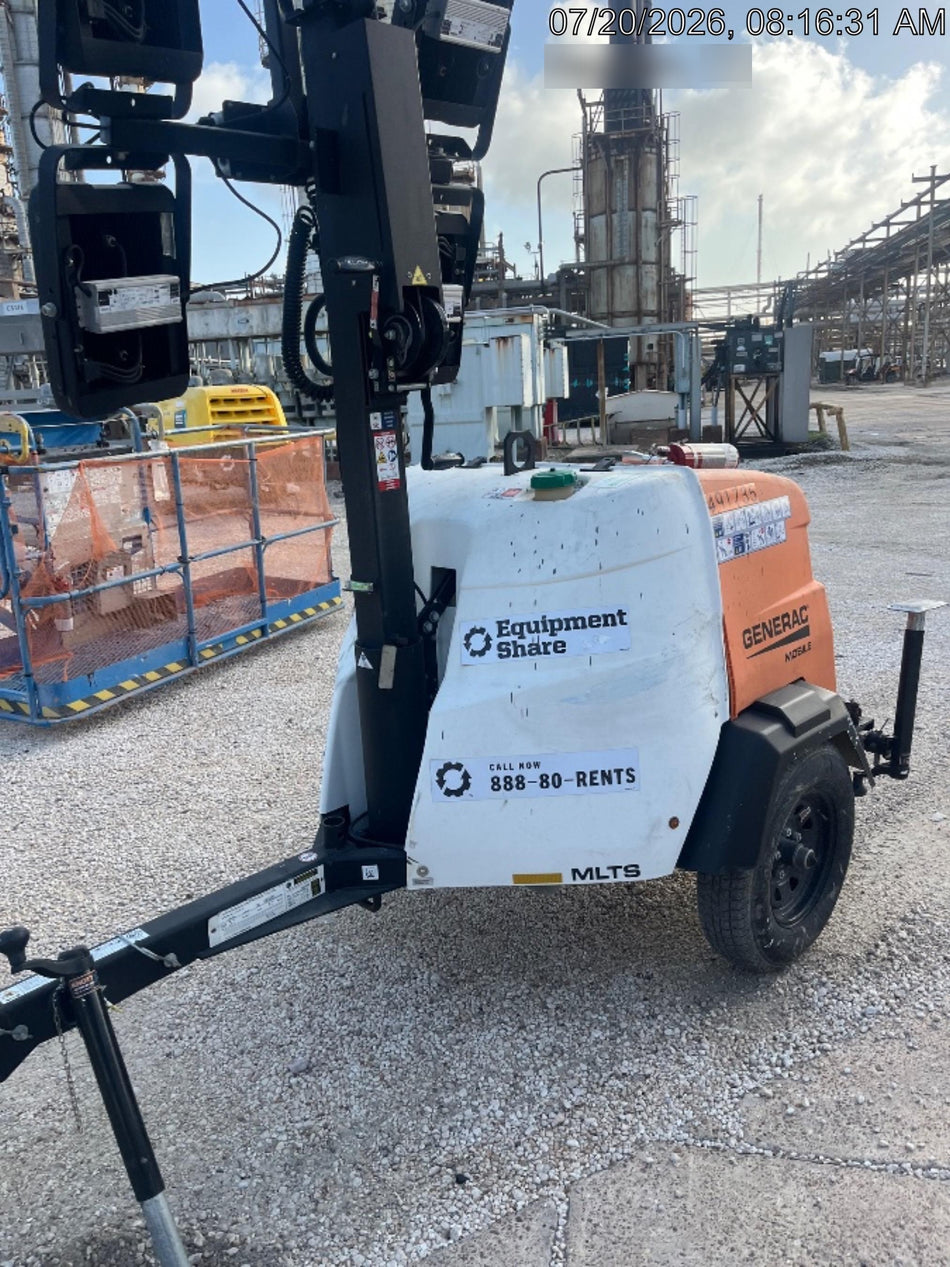 2025 Generac MLTS-4 Diesel, Mitsubishi L2E, 7.1 hp @1800 rpm, Flex Switch 120V Input, Powerzone Controller, (4) 320W LED Lights, 4kW Generator, 39.9 Gal Fuel Tank, 2" Ball, ES Decals