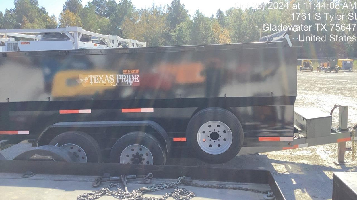 2024 TEXAS PRIDE TRAILERS 14'L x 7'W 5 Cu Yd Trunnion Hydraulic Dump