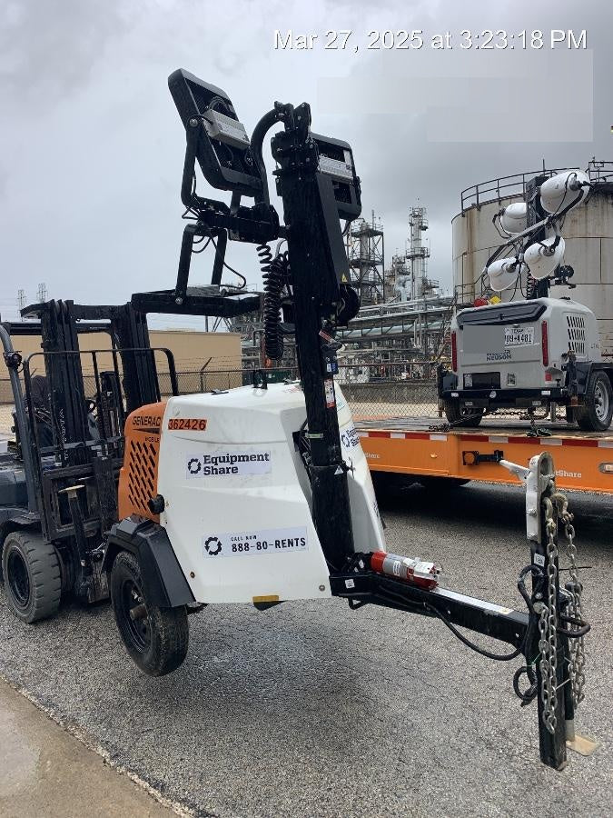2023 Generac MLT2 Diesel, Flex Switch 120V Input, Powerzone Controller, 
(4) 320W LED Lights, 4kW Generator, 39.9 Gal Fuel Tank, 2" Ball, T3