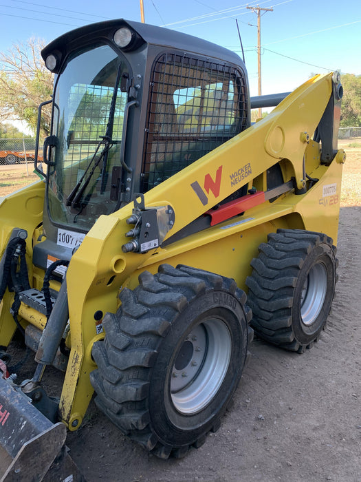 Wacker Neuson SW28 Cab/Heat/Air 14x17.5 Premium Tire Selectable EH Joystick Controls Bucket Leveling Ride Control Block Heater T4F Only Radio Back Up Camera Scavenger Air Cleaner Front Counterweight Air-Ride Seat Heated  Hydraulic Coupler SSL/CTL