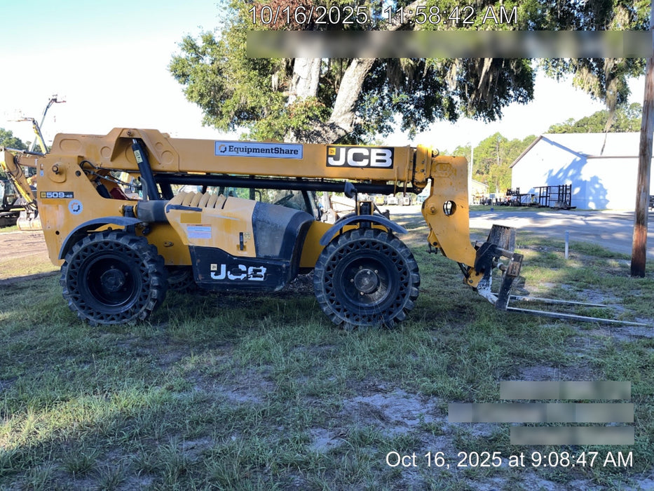 2020 JCB 509-42 Cab/Heat/Air, Solid Tires, Work Lights, Beacon, Aux Hydraulics, Back up Alarm, Lifting Eye, ES Decals