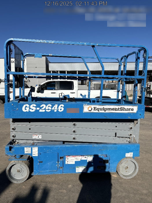 2019 Genie GS-2646 folding rails with full height swing gate