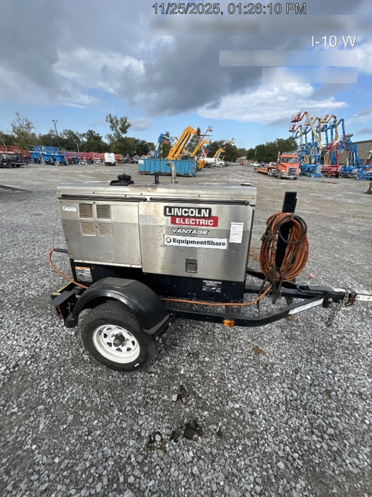 2020 Lincoln Electric Vantage 322 Welder Ready-Pak 3, w/ GPS & Decals (includes trailer, cable rack, fender light kit)
