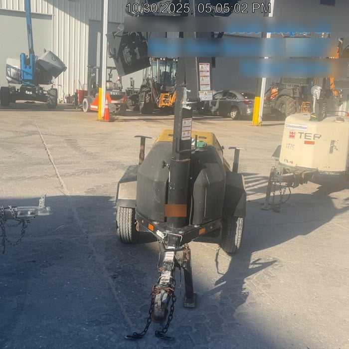 2022 Allmand NLV3GR (4) LED Light Fixture 350W, 23' Vertical Mast, 3kW Prime, Towable, Deep Sea L401, Leveling Jacks, Yanmar T4F 5.8hp