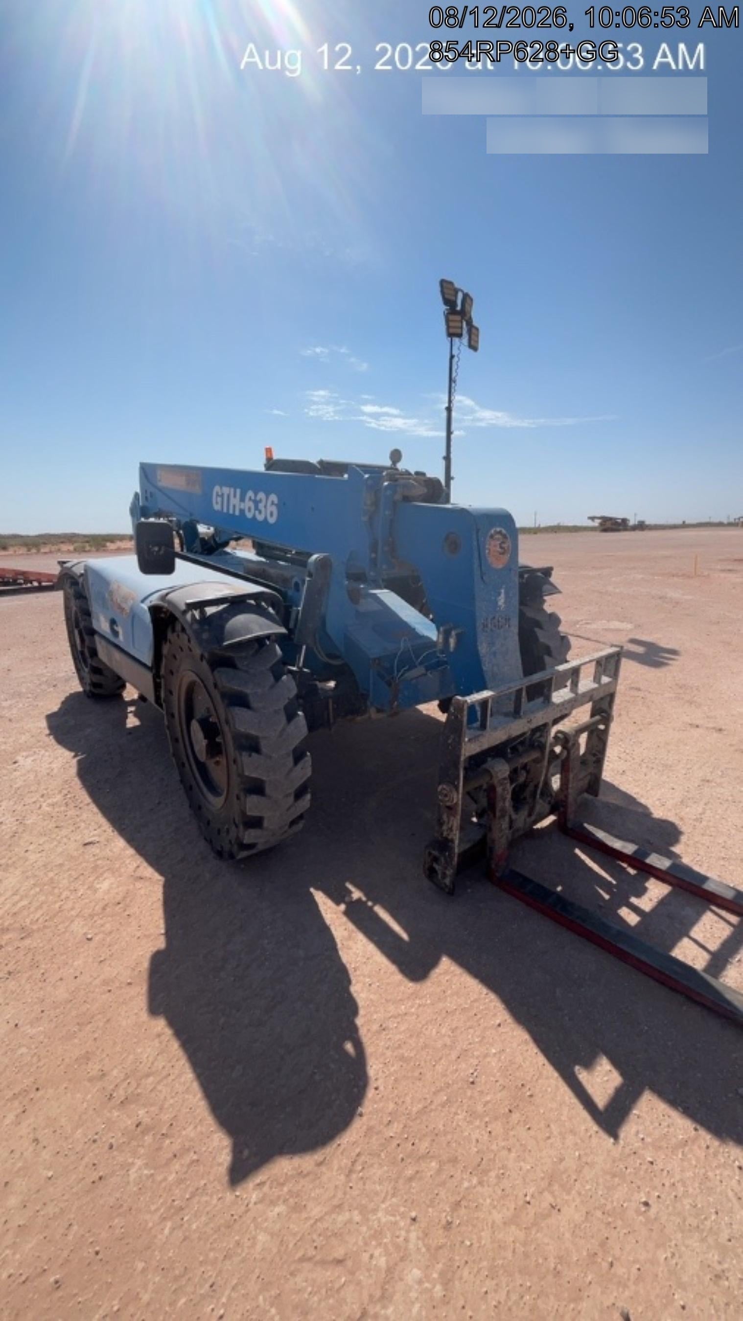 2018 Genie GTH-636 Genie GTH-636 w/Open ROPS, Solid Tires, Work Light/Beacon, 48" Carriage and Forks