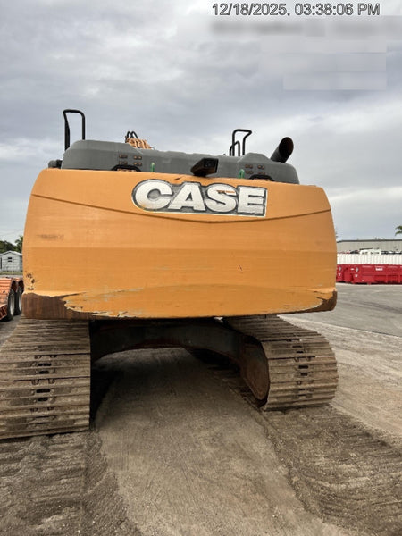 2016 Case CX300D CAB A/C, 12' ARM, STEEL TRACKS, THUMB