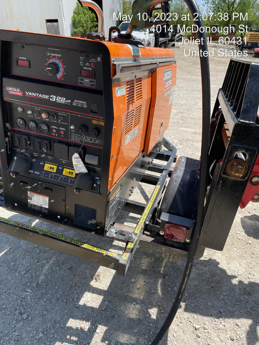 2021 Lincoln Electric Vantage 322 Vantage 322 Ready Pak 3 w/ Decals, ORANGE (includes trailer, cable rack, fender light kit) NO Telematics