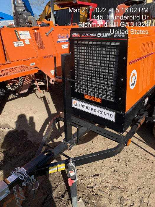 2021 Lincoln Electric Vantage 549X Ready Pak 3, ORANGE (includes trailer, cable rack, fender light kit)