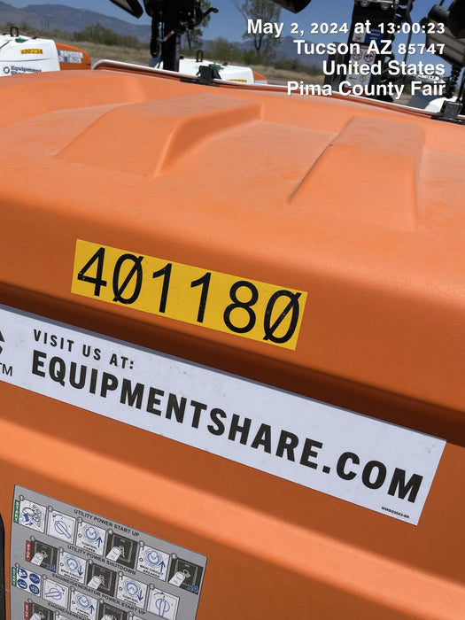 2024 Generac MLT2 Diesel, Flex Switch 120V Input, Powerzone Controller, 
(4) 320W LED Lights, 4kW Generator, 39.9 Gal Fuel Tank, 2" Ball, T3