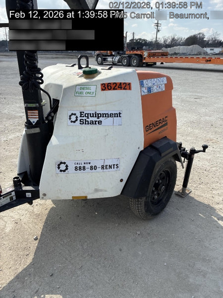 2023 Generac MLT2 Diesel, Flex Switch 120V Input, Powerzone Controller, 
(4) 320W LED Lights, 4kW Generator, 39.9 Gal Fuel Tank, 2" Ball, T3