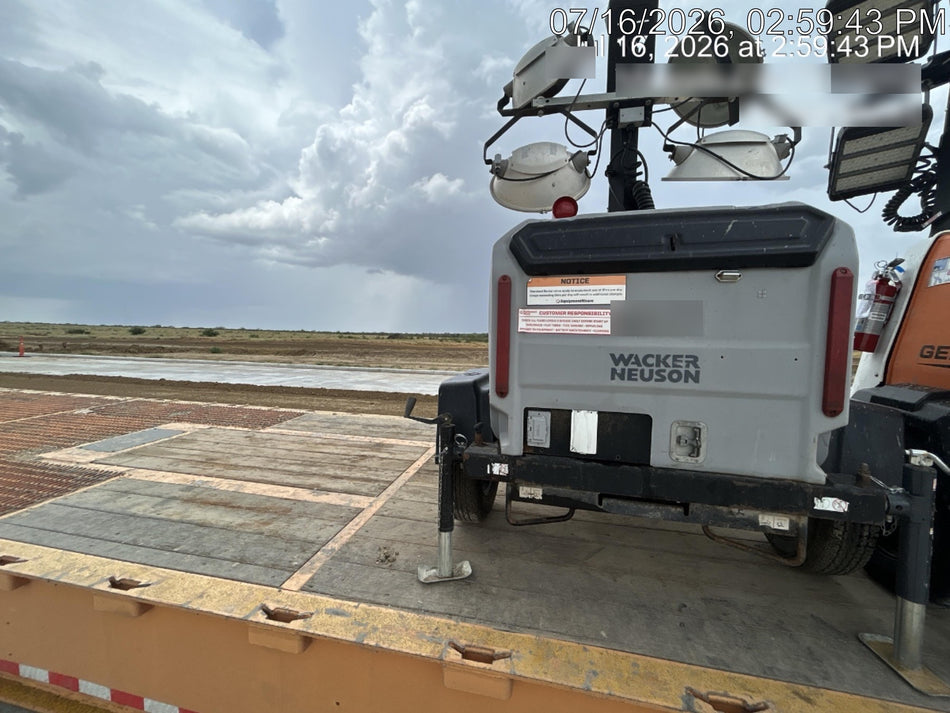 2019 Wacker Neuson LTV6L-MH Mobile Light Tower w/Fuel Level Sensor Installed