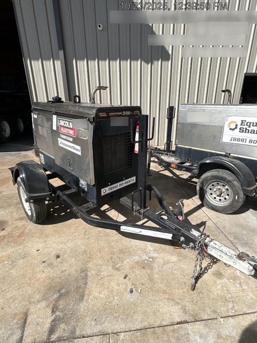 2020 Lincoln Electric Vantage 322 Welder Ready-Pak 3, w/ GPS & Decals (includes trailer, cable rack, fender light kit)