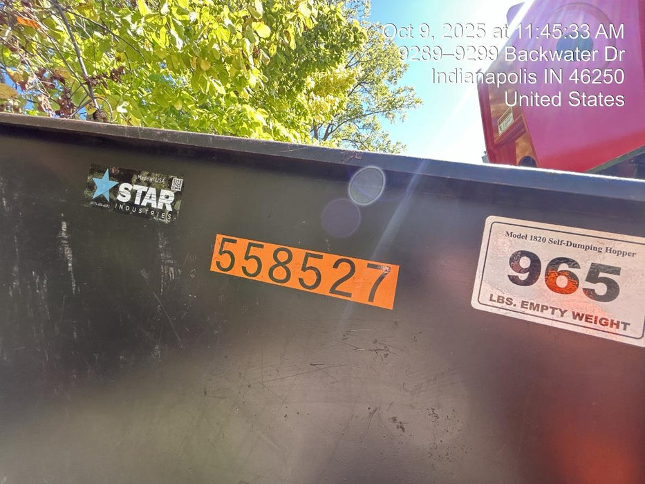 2025 STAR INDUSTRIES M-1820 - Self-Dump Hopper