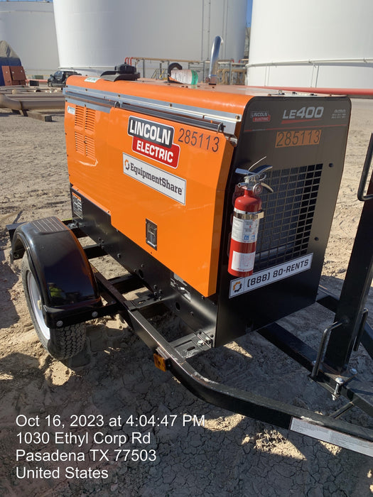 2022 Lincoln Electric LE400 Kubota V1505, Trlr, Cable Rack, Light Kit, ES Decals, T3