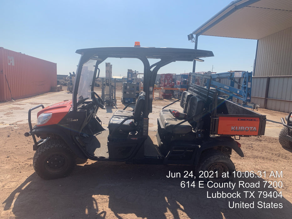 Kubota RTV-X1140W-H Canopy, 4-Seater, Diesel, Windshield Acrylic Clear, LED Strobe, Backup Alarm