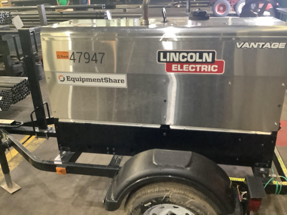 2019 Lincoln Electric Vantage 322 Ready-Pak 3, Two Wheel Trailer, Fender and Light Kit, Cable Rack