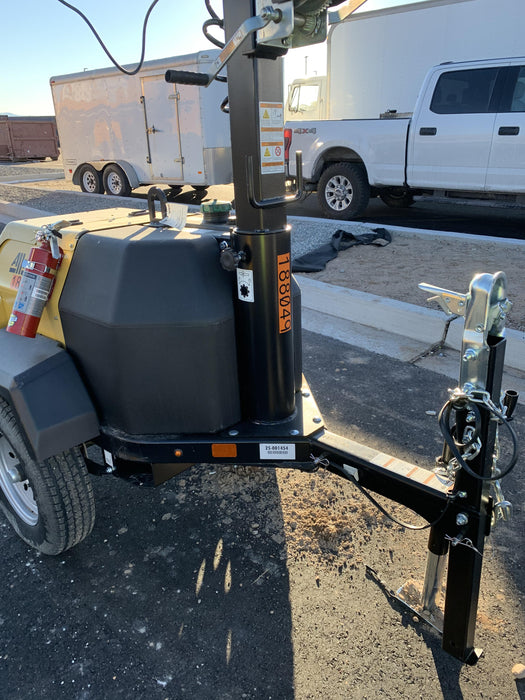 Allmand NLV3GR (4) LED Light Fixture 350W, 23' Vertical Mast, 3kW Prime, Towable, Deep Sea L401, Leveling Jacks, Yanmar T4F 5.8hp