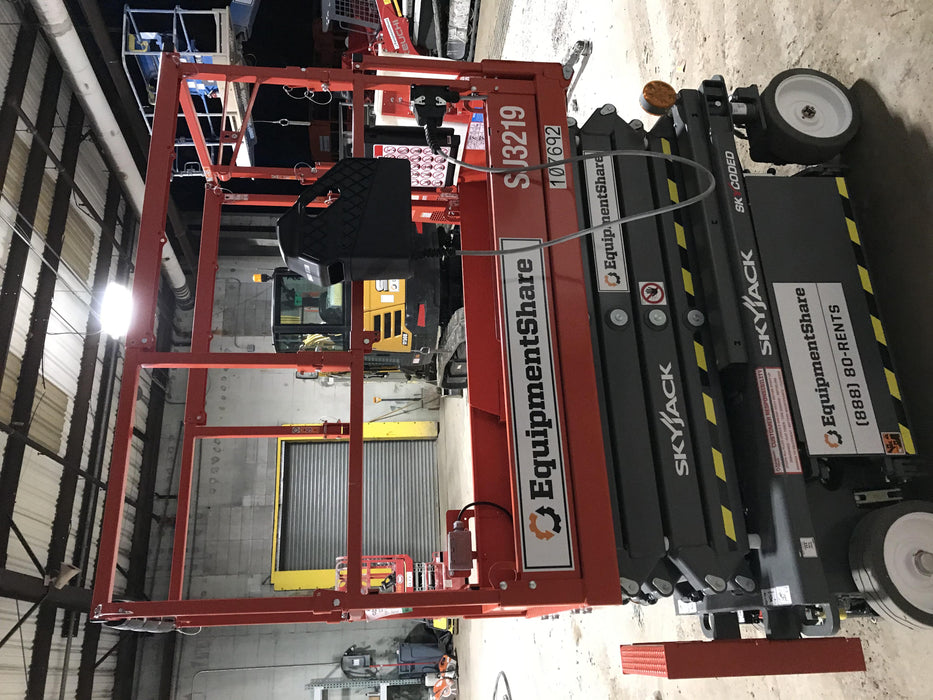 2020 Skyjack SJIII-3219 Solid NM Tires, Half height spring hinged entry gate, Dual Beacons, 800W Inverter