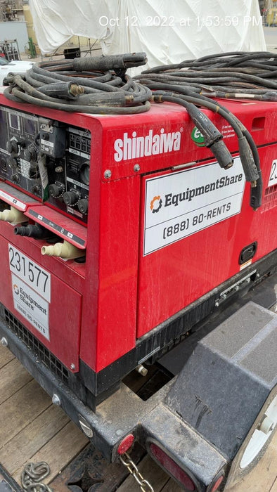 2022 Shindaiwa DGW400MDL Kubota D902 Engine, 23 HP, Dual Op Welder, Wire, Arc, Droop Stick, Tig, and CC Stick Functionality, Simulphase, 3 Phase and 1 Phase Gen Output, Single Axle NB Trlr, Slr Trckl Chrg 12V 12W, Fire Ext