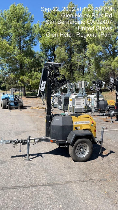 2021 Allmand NLV3GR (4) LED Light Fixture 350W, 23' Vertical Mast, 3kW Prime, Towable, Deep Sea L401, Leveling Jacks, Yanmar T4F 5.8hp