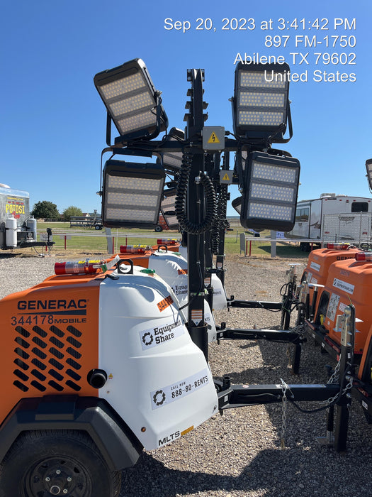 2023 Generac MLT2 Diesel, Flex Switch 120V Input, Powerzone Controller, (4) 320W LED Lights, 4kW Generator, 39.9 Gal Fuel Tank, 2" Ball, T3