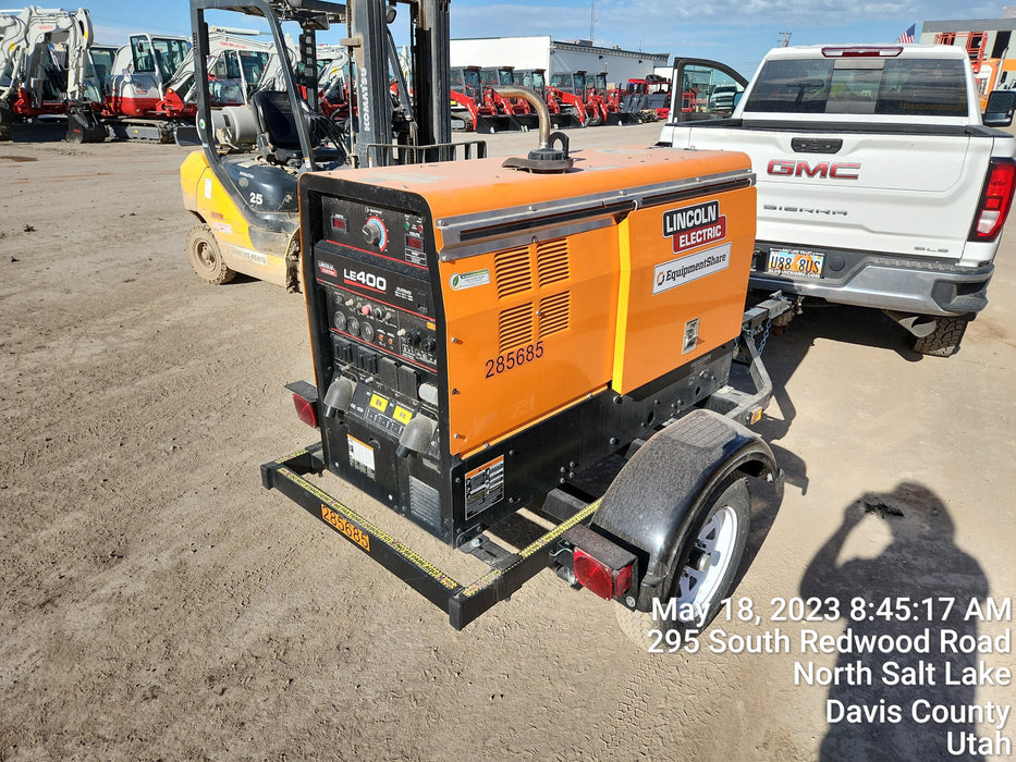 2022 Lincoln Electric LE400 Kubota V1505, Trlr, Cable Rack, Light Kit, ES Decals, T3
