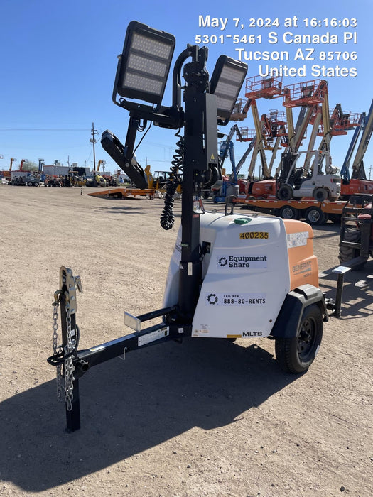 2024 Generac MLT2 Diesel, Flex Switch 120V Input, Powerzone Controller, 
(4) 320W LED Lights, 4kW Generator, 39.9 Gal Fuel Tank, 2" Ball, T3