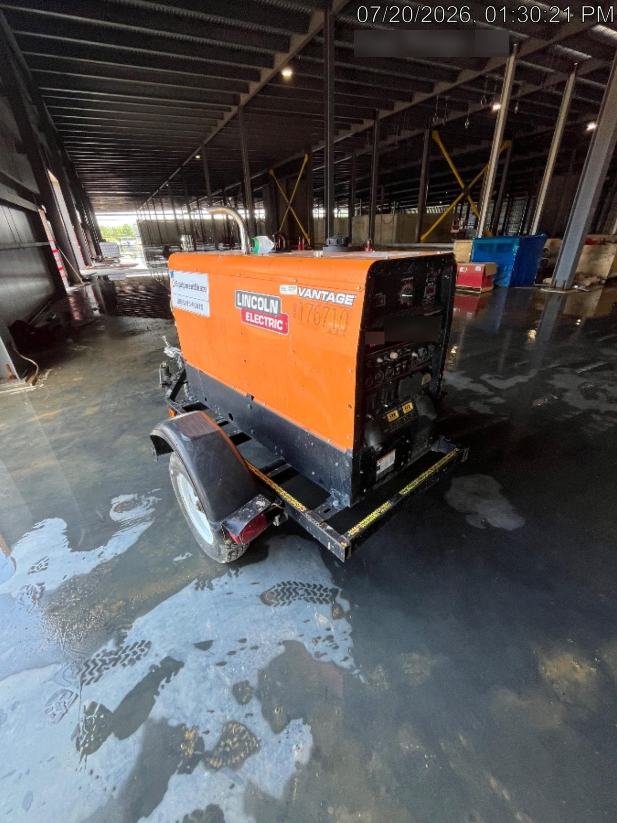 2021 Lincoln Electric Vantage 322 Vantage 322 Ready Pak 3 w/ Decals, ORANGE (includes trailer, cable rack, fender light kit) NO Telematics