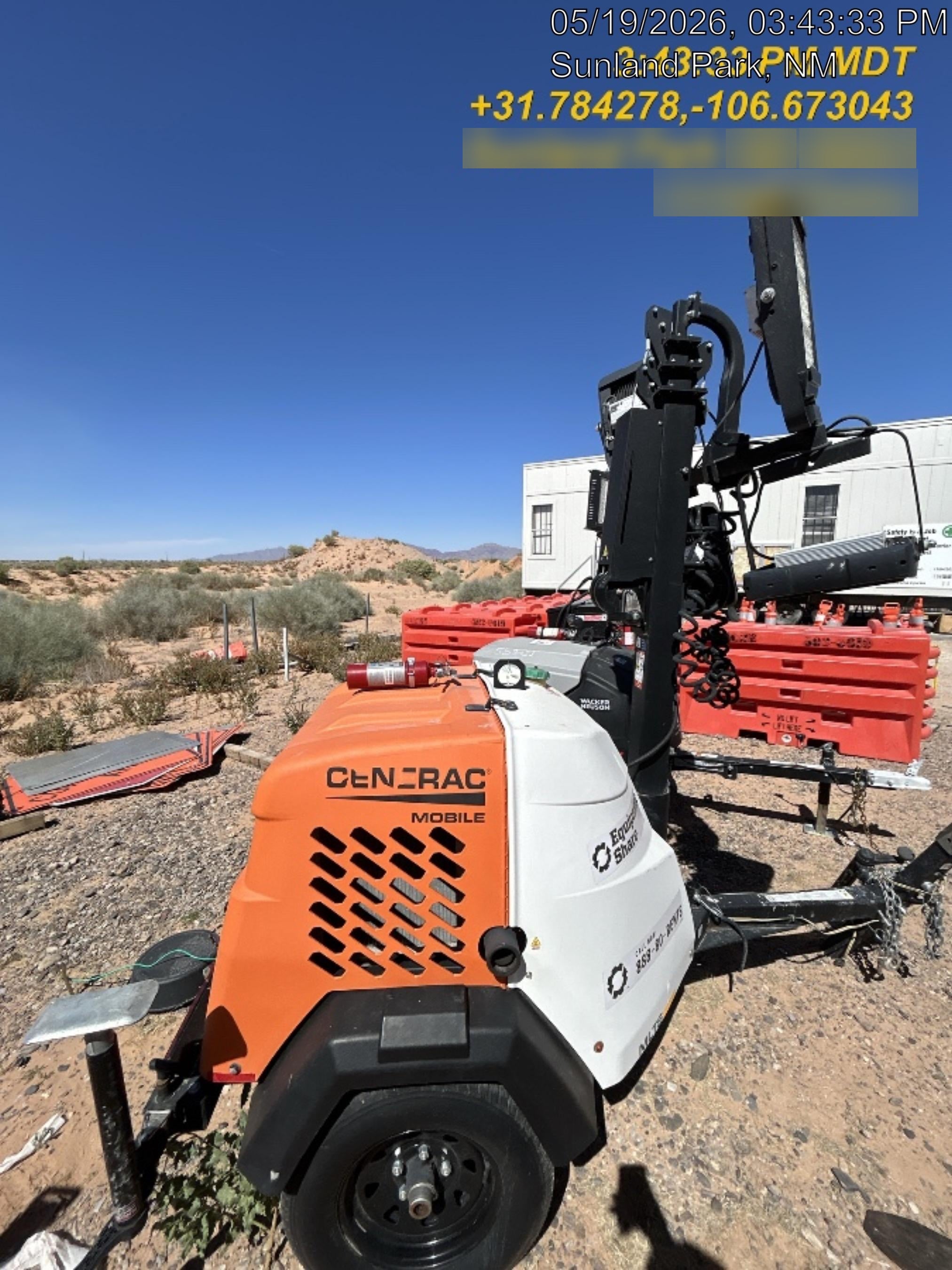 2024 Generac MLT2 Diesel, Flex Switch 120V Input, Powerzone Controller, 
(4) 320W LED Lights, 4kW Generator, 39.9 Gal Fuel Tank, 2" Ball, T3