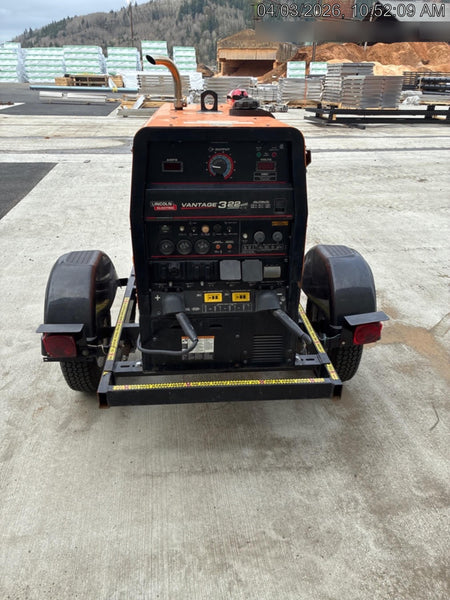2021 Lincoln Electric Vantage 322 Vantage 322 Ready Pak 3 w/ Decals, ORANGE (includes trailer, cable rack, fender light kit) NO Telematics