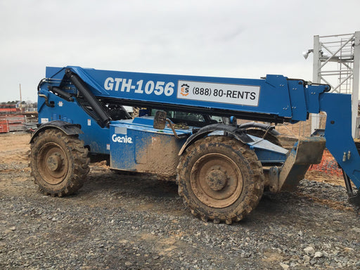 2019 Genie GTH-1056 Cab/Heat/AC, FF Tires, LED Work Lights, Beacon 60" QA Carriage, 60" Forks