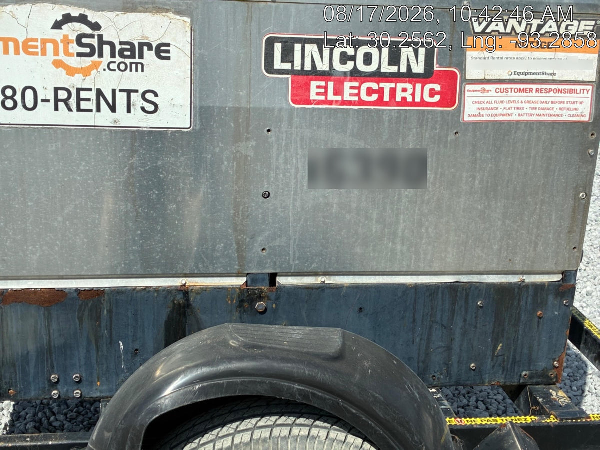 2018 Lincoln Electric Vantage 322 Lincoln Vantage 322 Welder Ready Pak 3 - Vantage 322, Trailer, Fender and light kit, Cable rack