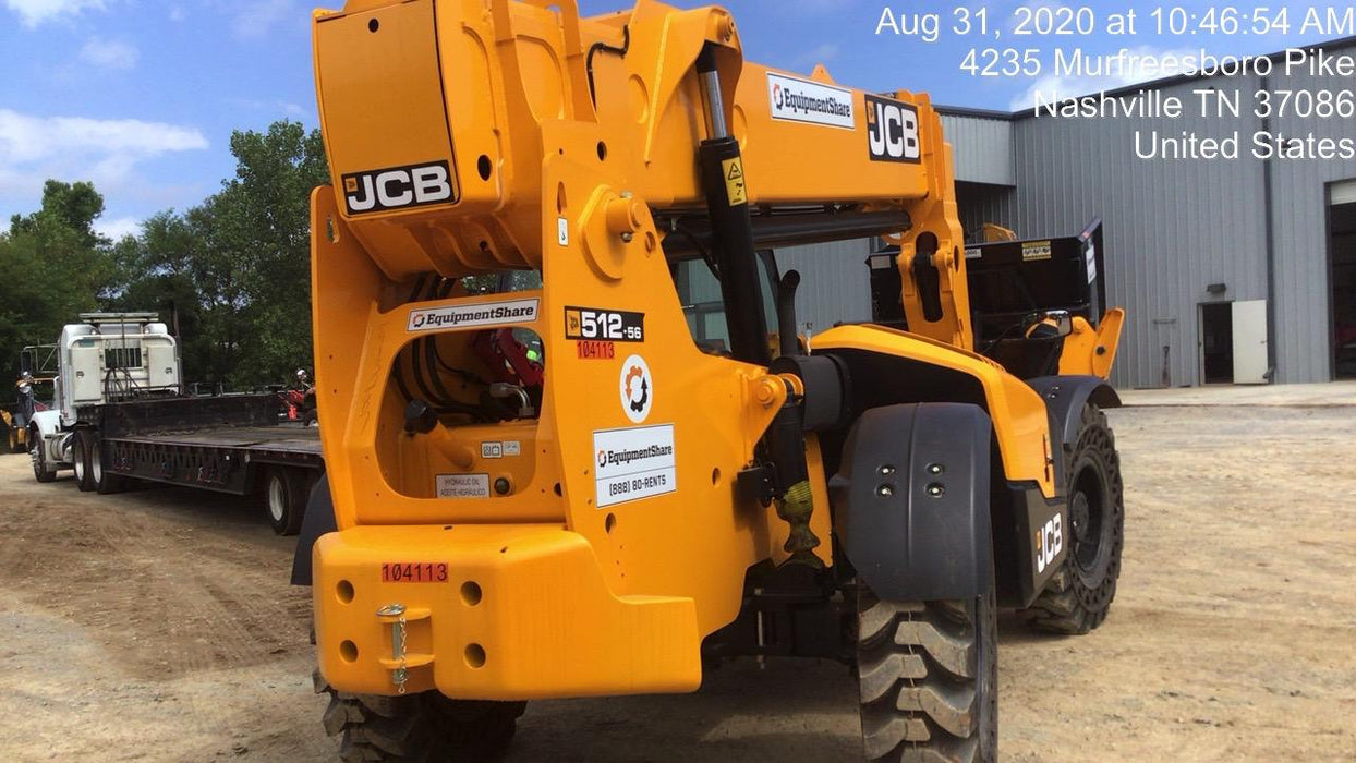 2020 JCB 512-56 Canopy, 74Hp, Solid Tires, Work Lights, Beacon, Aux Hydraulics, Back up Alarm, Lifting Eye, ES Decals