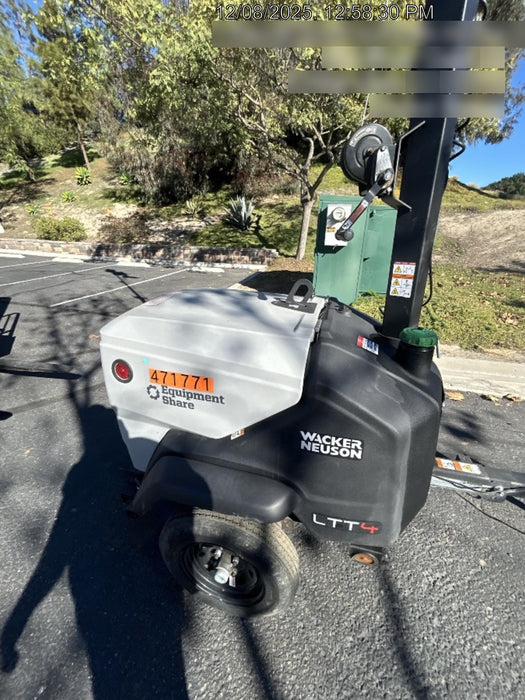 2024 Wacker Neuson LTT4 Diesel, Kohler KDW702, Deep Sea Controller, Auto Start, LED 320W, Bypass Outlet, T3