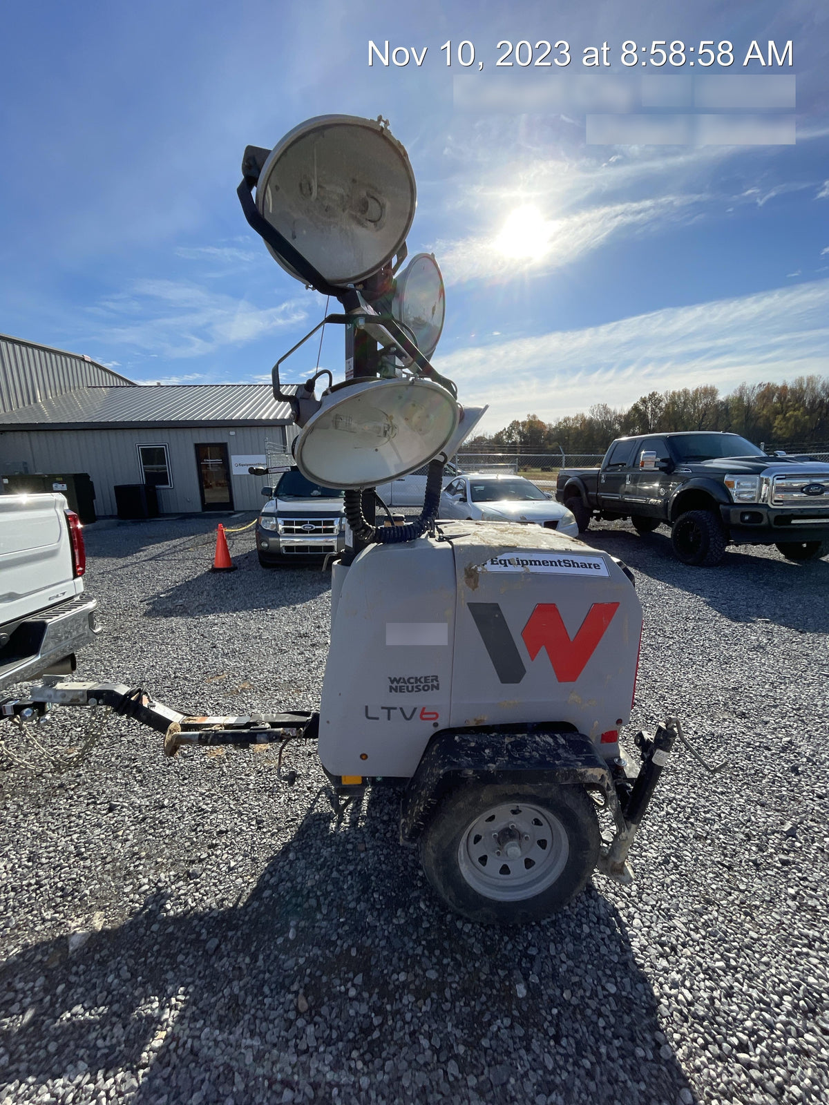2018 Wacker Neuson LTV6L-MH Wacker Neuson LTV6L Mobile Light Tower w/Fuel Level Sensor Installed