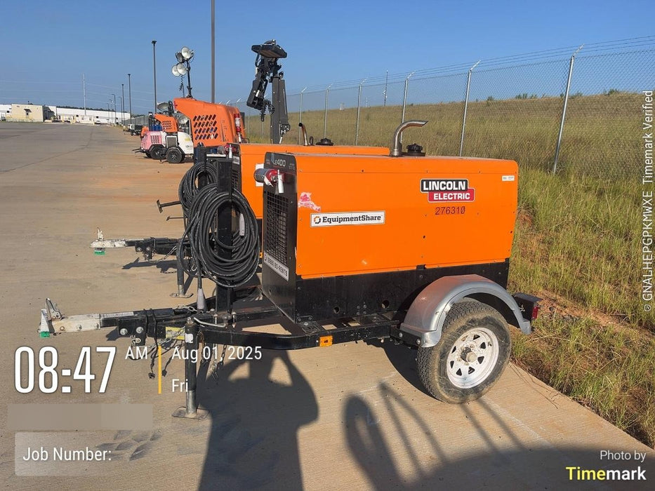 2022 Lincoln Electric LE400 Kubota V1505, Trlr, Cable Rack, Light Kit, ES Decals, T3