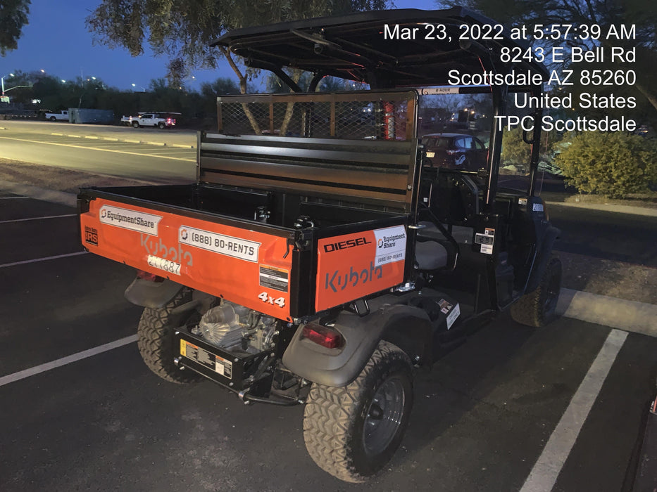 2022 Kubota RTV-X1140W-H Plastic Canopy, Windshield Acrylic Clear, LED Strobe Light, Wire Harness Kit, Back up Alarm