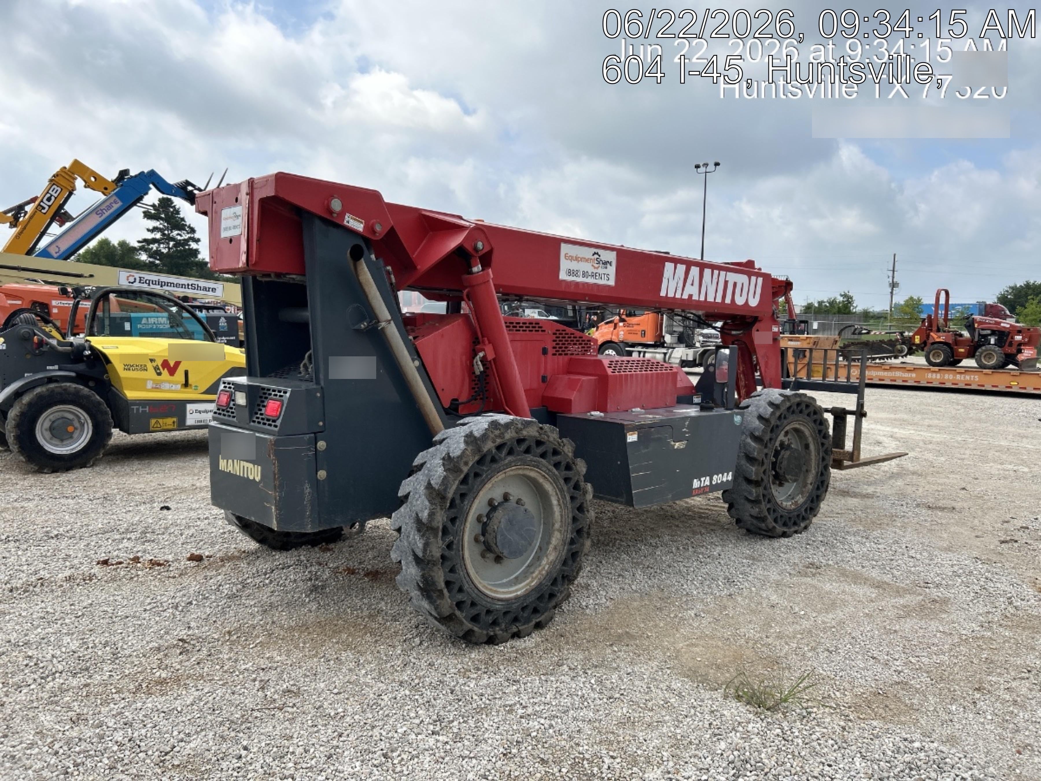 2019 Manitou MTA8044 MTA 8044 - 74 HP T4, Canopy, Worklights/Strobe, Beacon, 66" Carriage, 48" Forks, Solid Tires, Lift Hook, Aux Hydraulics
