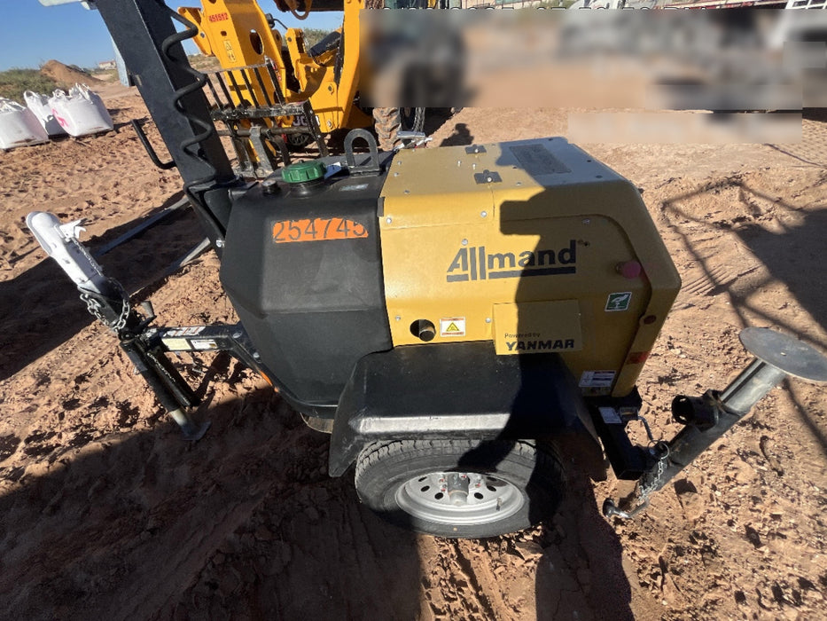 2022 Allmand NLV3GR (4) LED Light Fixture 350W, 23' Vertical Mast, 3kW Prime, Towable, ES Decals, T3