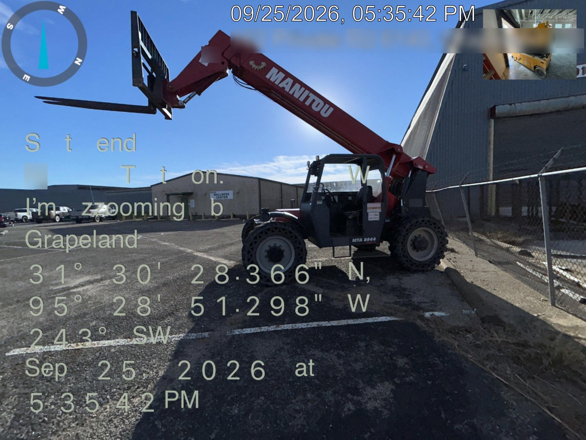 2019 Manitou MTA8044 MTA 8044 - 74 HP T4, Canopy, Worklights/Strobe, Beacon, 66" Carriage, 48" Forks, Solid Tires, Lift Hook, Aux Hydraulics