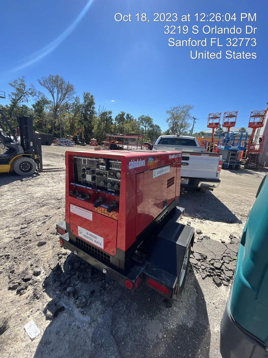 2023 Shindaiwa DGW400MDL Kubota D902 Engine, 23 HP, Dual Op Welder, Wire, Arc, Droop Stick, Tig, and CC Stick Functionality, Simulphase, 3 Phase and 1 Phase Gen Output, Single Axle NB Trlr, Slr Trckl Chrg 12V 12W, Fire Ext