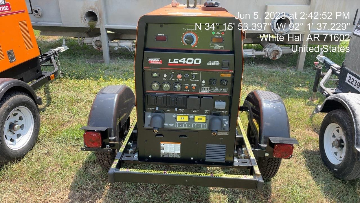 2022 Lincoln Electric LE400 Kubota V1505, Trlr, Cable Rack, Light Kit, ES Decals, T3