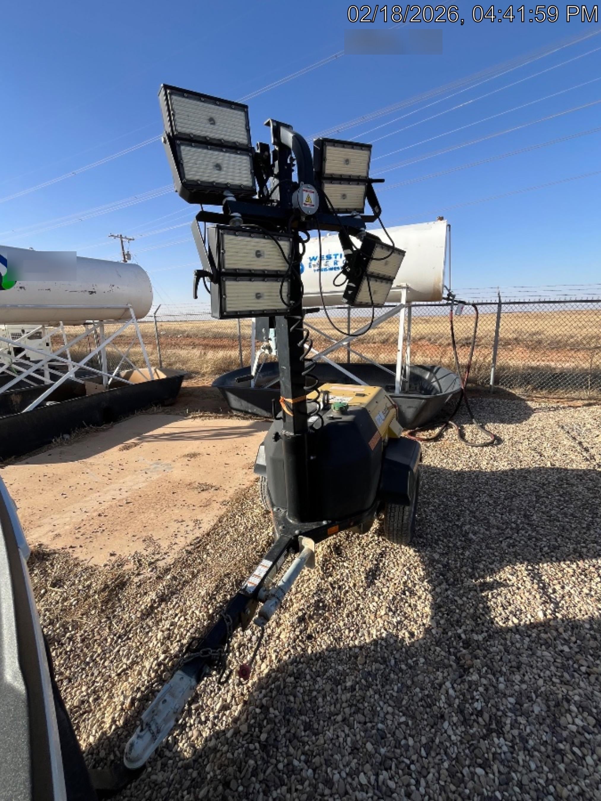 Allmand NLV3GR (4) LED Light Fixture 350W, 23' Vertical Mast, 3kW Prime, Towable, Deep Sea L401, Leveling Jacks, Yanmar T4F 5.8hp