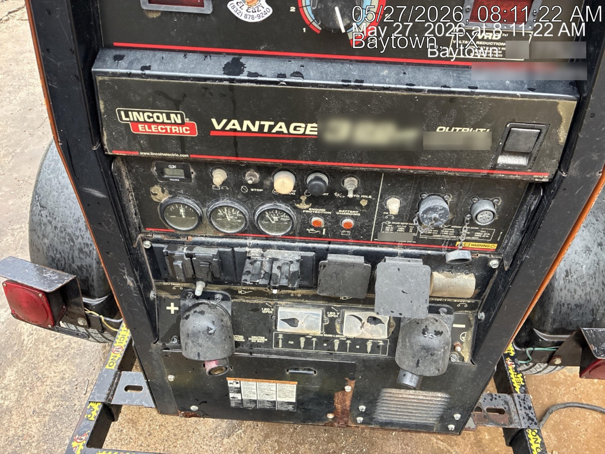 2021 Lincoln Electric Vantage 322 Vantage 322 Ready Pak 3 w/ Decals, ORANGE (includes trailer, cable rack, fender light kit) NO Telematics