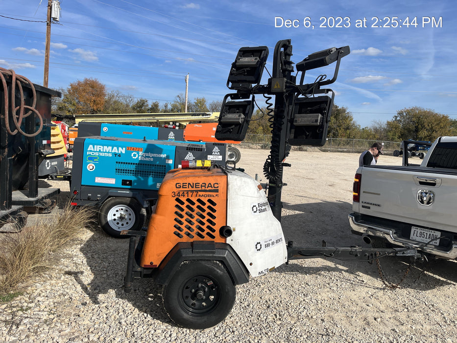 2023 Generac MLT2 Diesel, Flex Switch 120V Input, Powerzone Controller, (4) 320W LED Lights, 4kW Generator, 39.9 Gal Fuel Tank, 2" Ball, T3