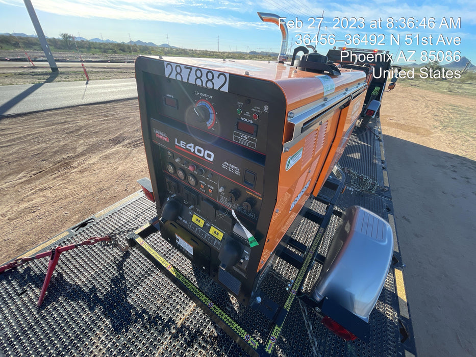 2023 Lincoln Electric LE400 Kubota V1505, Trlr, Cable Rack, Light Kit, ES Decals, T3