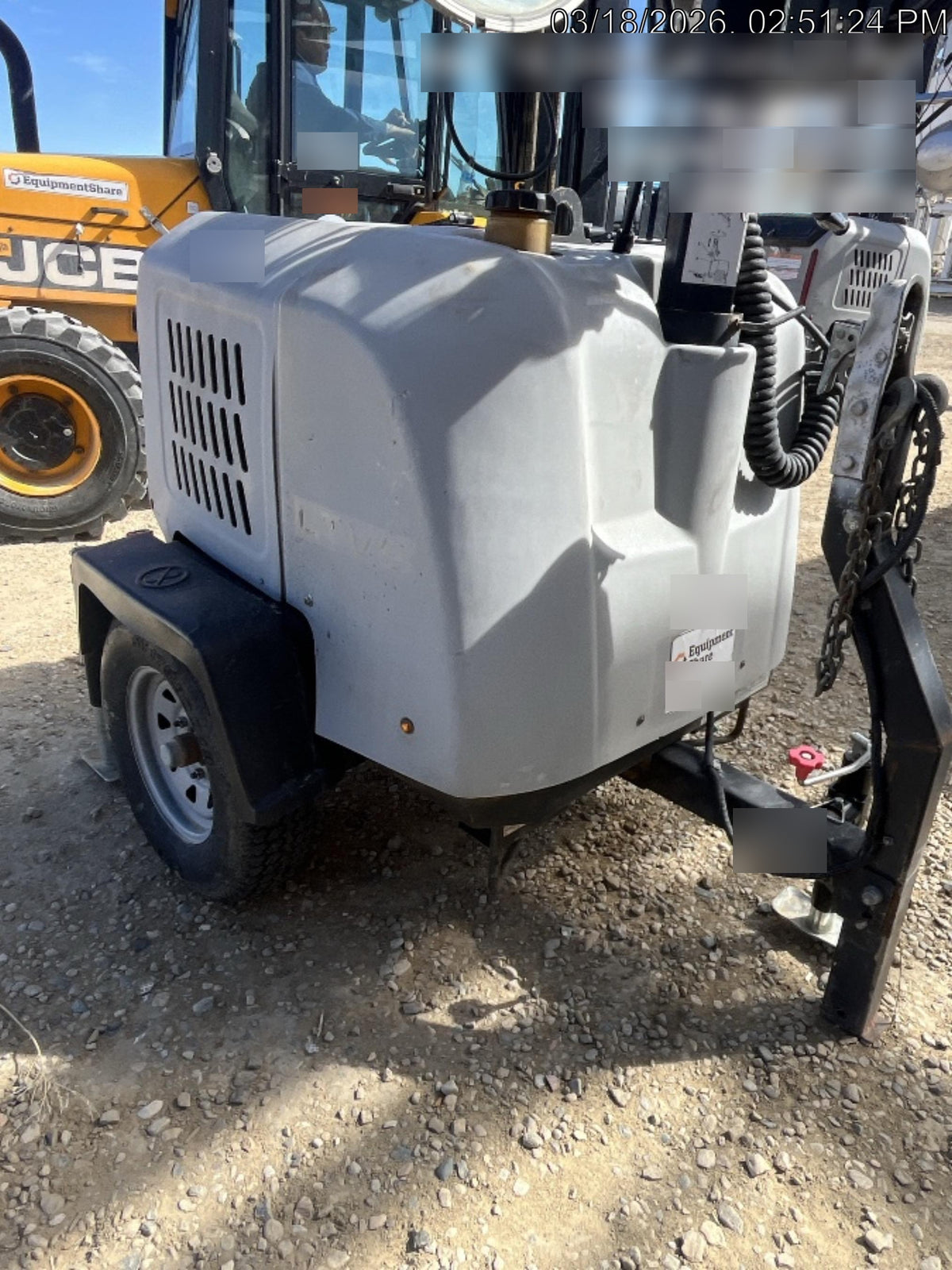 2018 Wacker Neuson LTV6L-MH Wacker Neuson LTV6L Mobile Light Tower w/Fuel Level Sensor Installed
