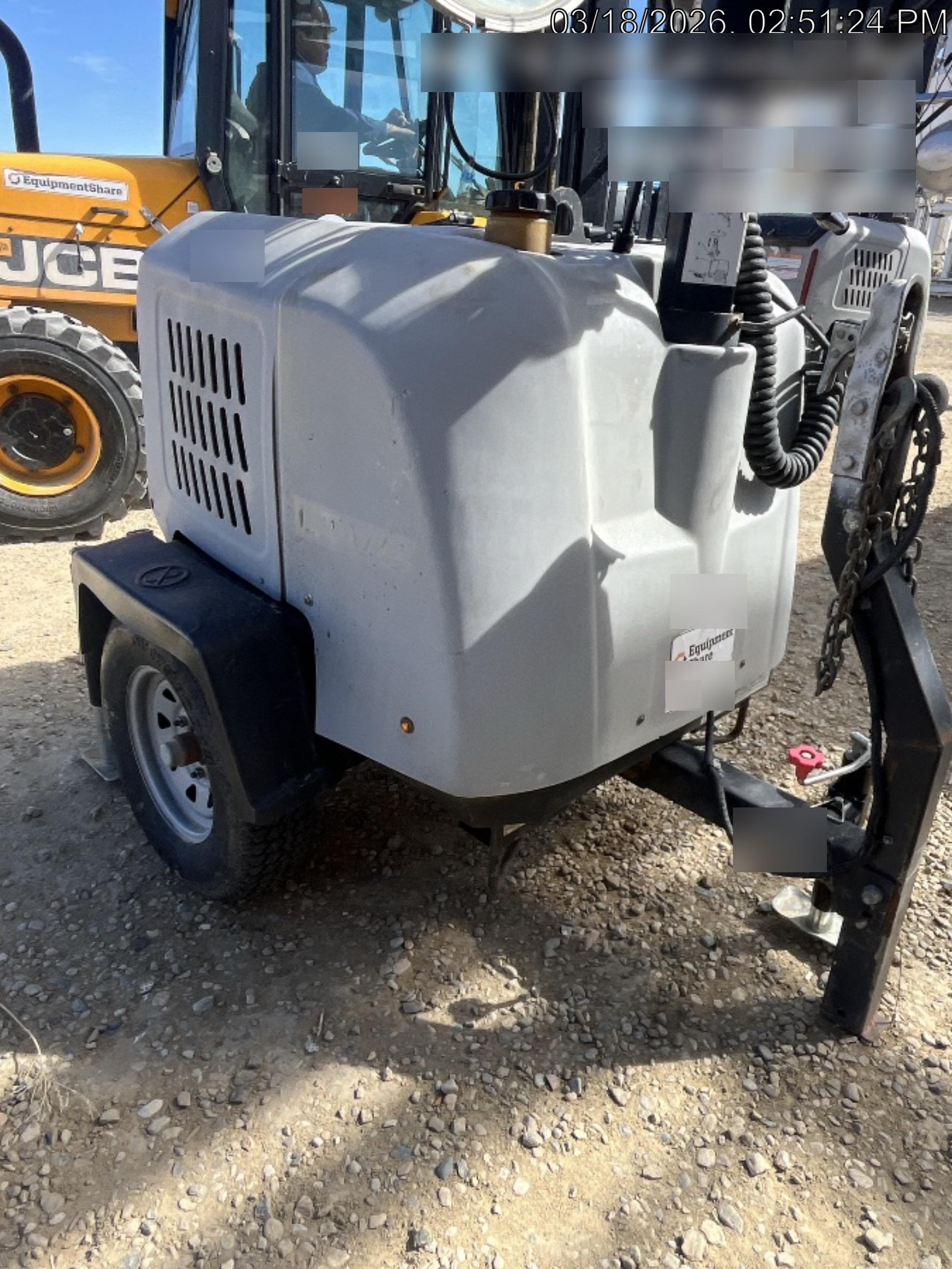 2018 Wacker Neuson LTV6L-MH Wacker Neuson LTV6L Mobile Light Tower w/Fuel Level Sensor Installed