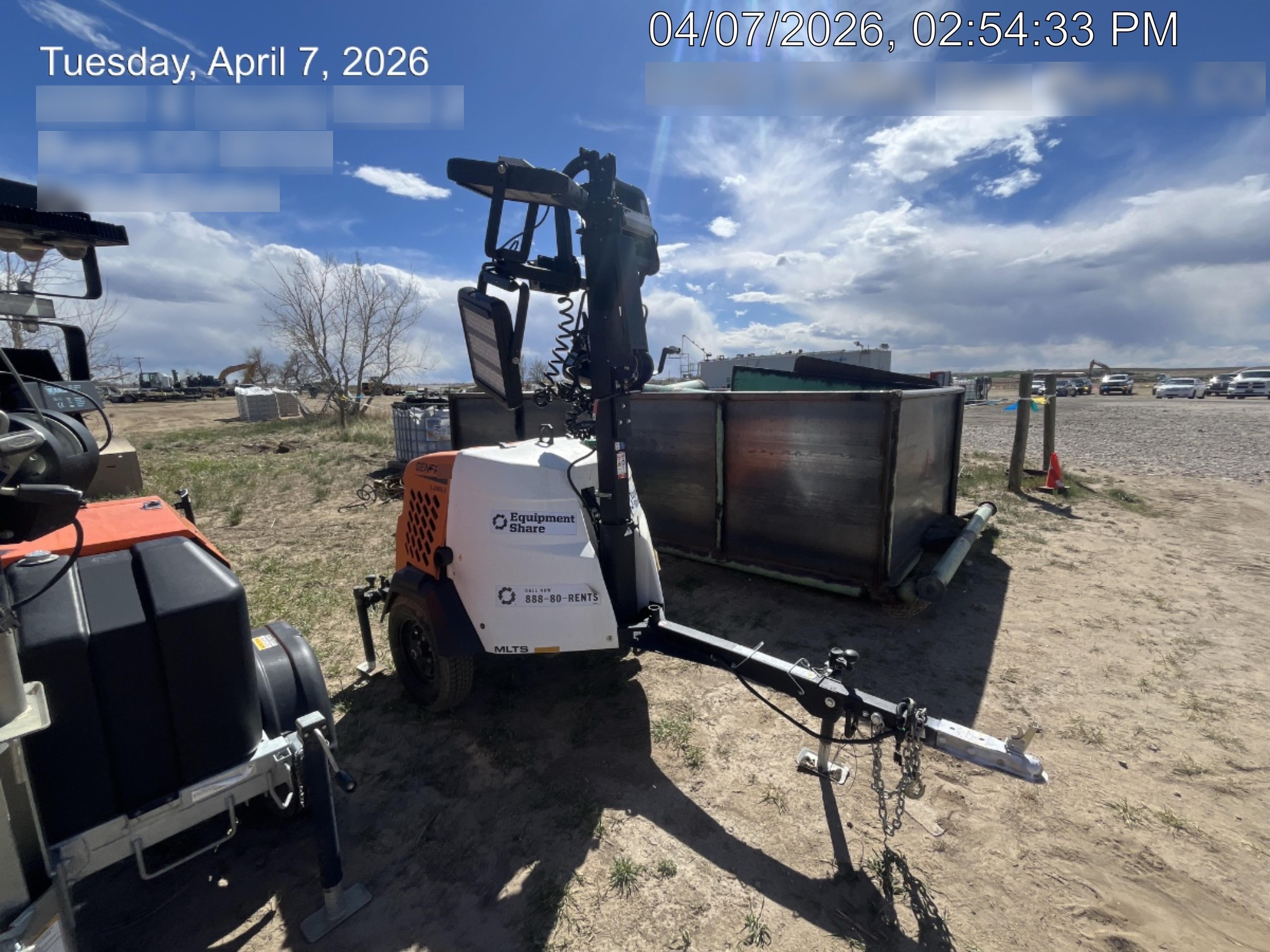 2023 Generac MLT2 Diesel, Flex Switch 120V Input, Powerzone Controller, 
(4) 320W LED Lights, 4kW Generator, 39.9 Gal Fuel Tank, 2" Ball, T3