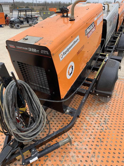 2021 Lincoln Electric Vantage 322 Vantage 322 Ready Pak 3 w/ Decals, ORANGE (includes trailer, cable rack, fender light kit) NO Telematics